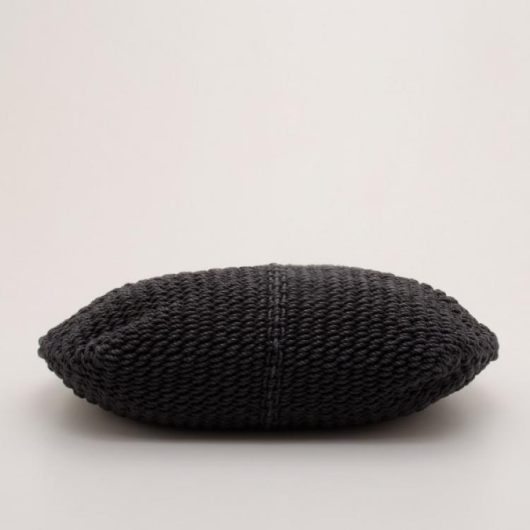 Pre Owned Yves Saint Laurent Black Woven Straw Mombosa Hobo