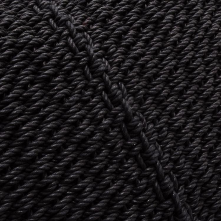 Pre Owned Yves Saint Laurent Black Woven Straw Mombosa Hobo