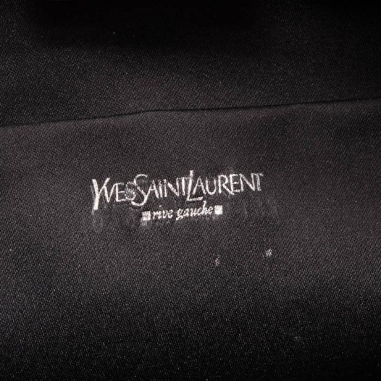 Pre Owned Yves Saint Laurent Metallic Leather Mini Mombasa Hobo