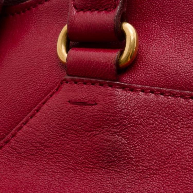 مملوكة مسبقًا Yves Saint Laurent YSL Cabas Chyc Burgundy Leather Satchel