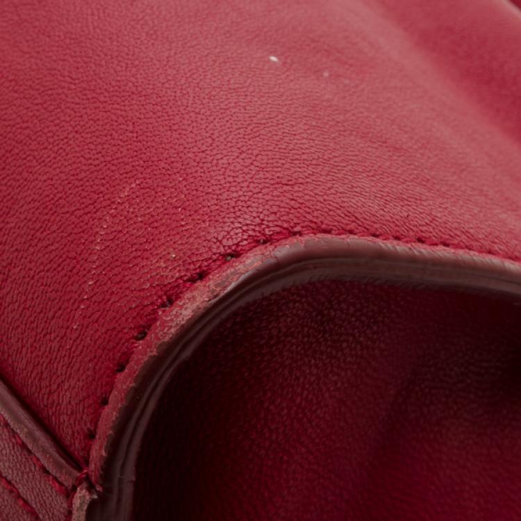 مملوكة مسبقًا Yves Saint Laurent YSL Cabas Chyc Burgundy Leather Satchel