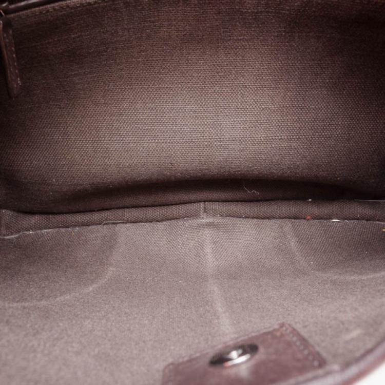 Pre Owned Yves Saint Laurent Canvas and Leather Trim Hobo 