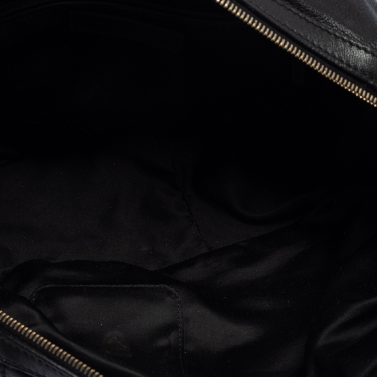 مملوكة مسبقًا Yves Saint Laurent Black Leather Muse Bowler Bag
