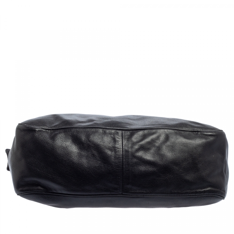 مملوكة مسبقًا Yves Saint Laurent Black Leather Muse Bowler Bag