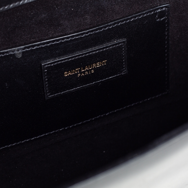 Pre Owned Saint Laurent Black Leather Medium Kate Tassel Shoulder Bag