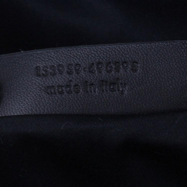 Pre Owned Saint Laurent Paris Blue Patent Leather Oversize Muse Tote