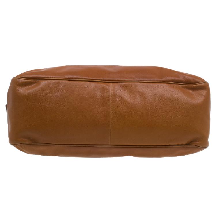 Pre Owned Saint Laurent Paris Tan Leather Muse Bowler Bag