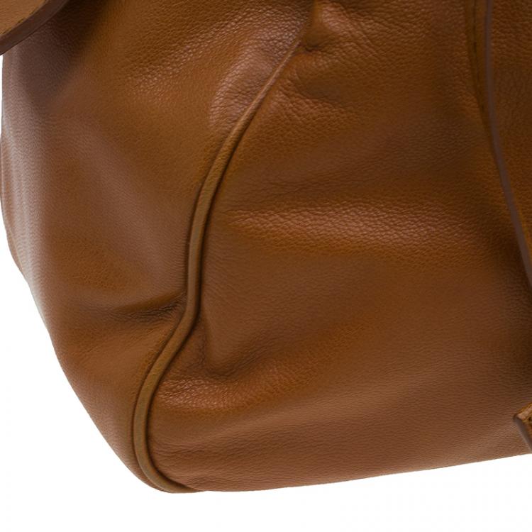 Pre Owned Saint Laurent Paris Tan Leather Muse Bowler Bag