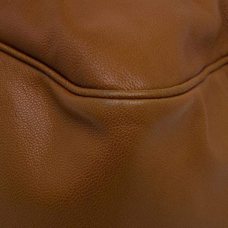 Pre Owned Saint Laurent Paris Tan Leather Muse Bowler Bag