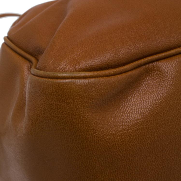 Pre Owned Saint Laurent Paris Tan Leather Muse Bowler Bag