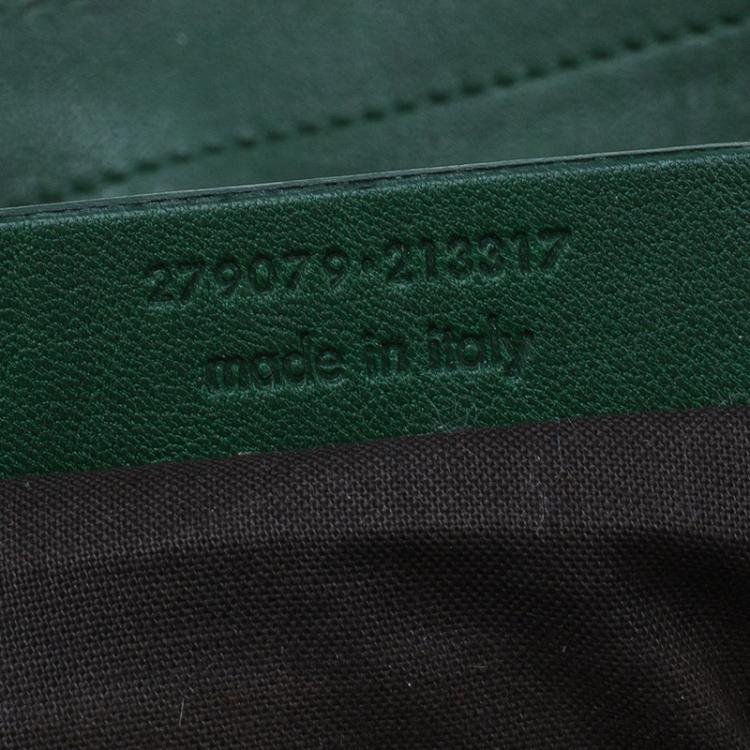 Pre Owned Saint Laurent Paris Green Leather Medium Cabas Chyc Satchel