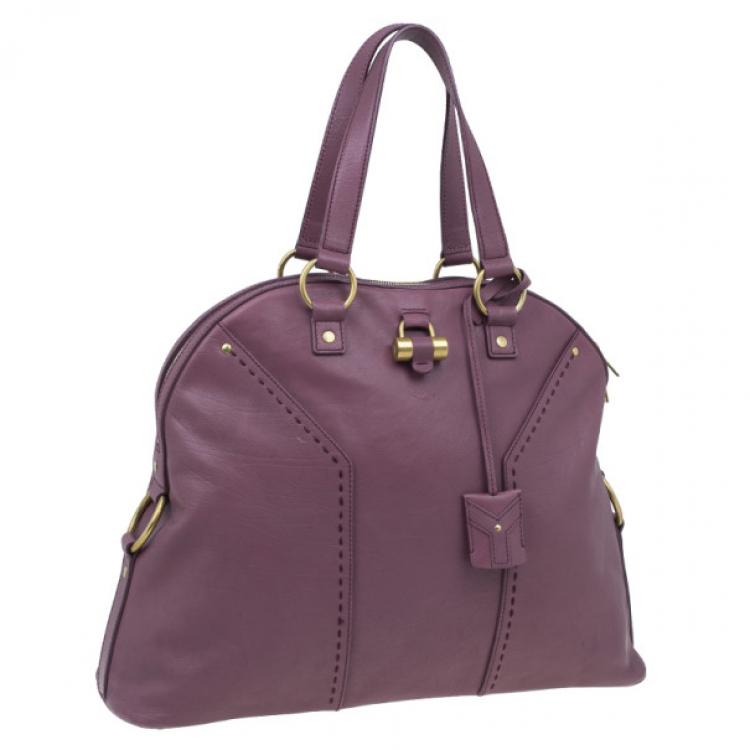 مملوكة مسبقًا Saint Laurent Paris Purple Leather Large Muse Bag