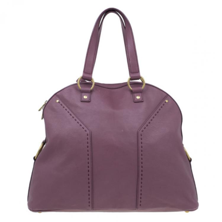 مملوكة مسبقًا Saint Laurent Paris Purple Leather Large Muse Bag