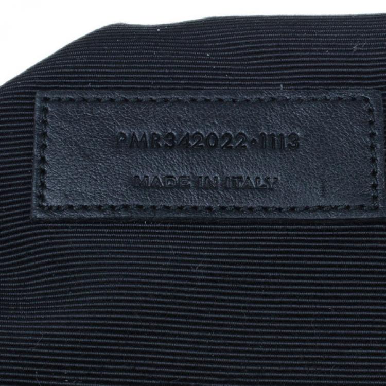 Pre Owned Saint Laurent Paris Black Matelasse Leather Cassandre Shopper Tote