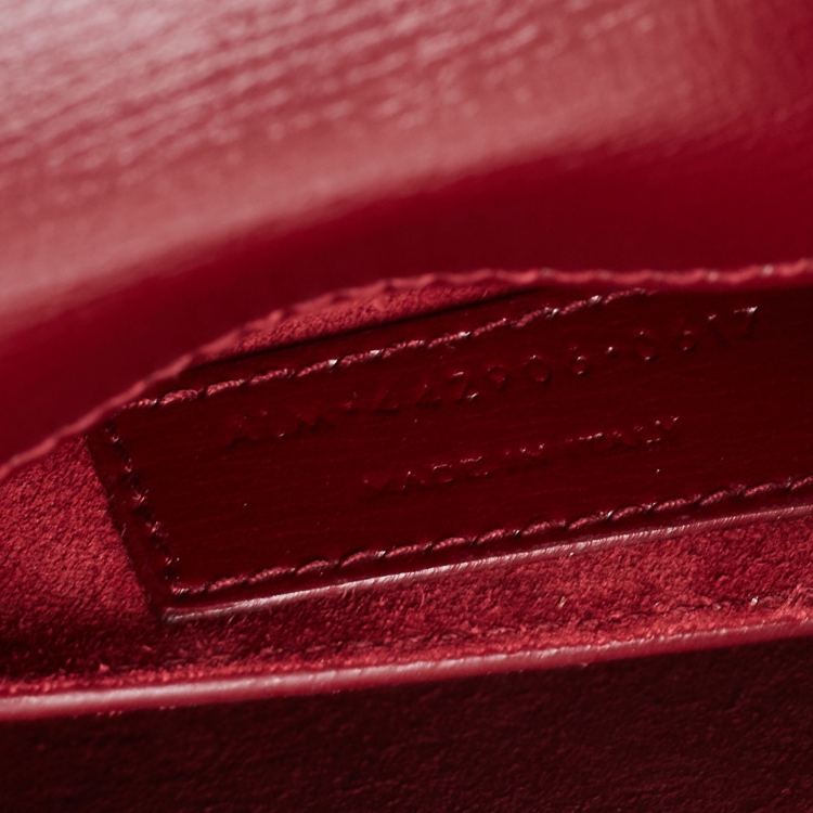 Pre Owned Saint Laurent Red Leather Medium Sunset Shoulder Bag