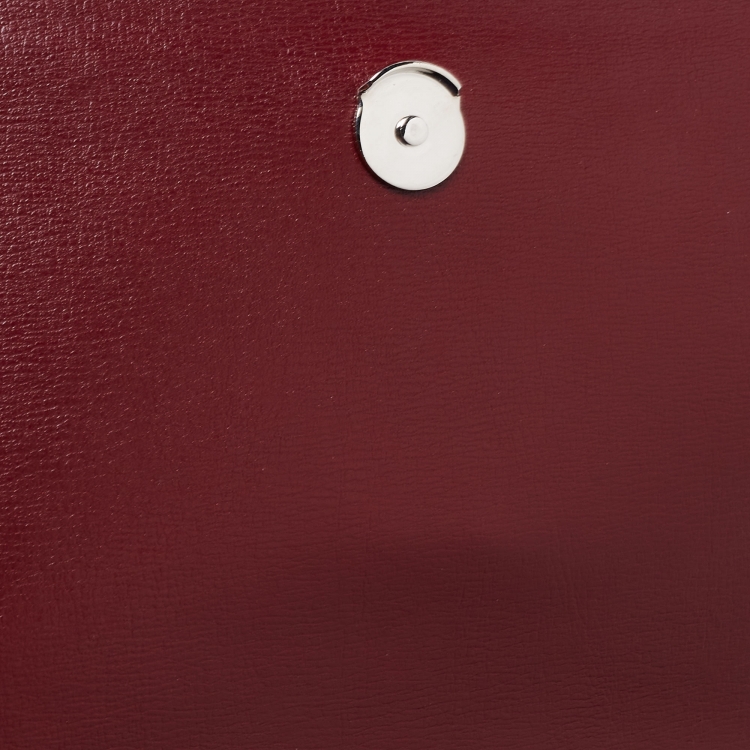 Pre Owned Saint Laurent Red Leather Medium Sunset Shoulder Bag