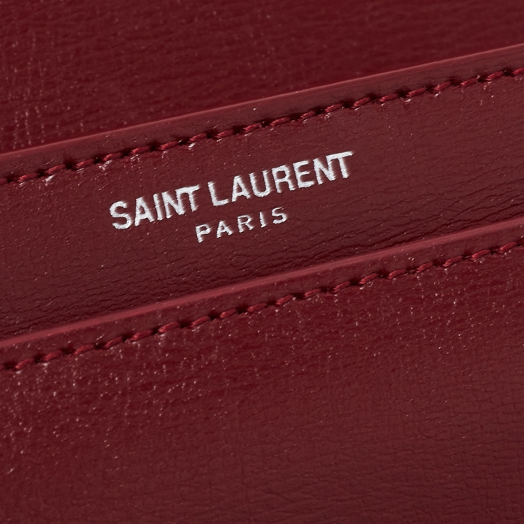 Pre Owned Saint Laurent Red Leather Medium Sunset Shoulder Bag