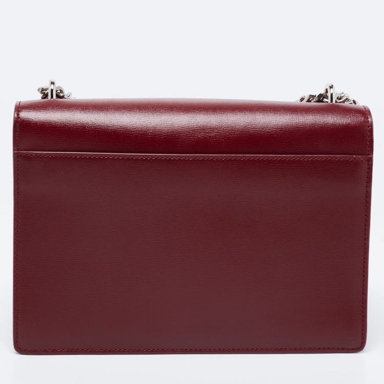 Pre Owned Saint Laurent Red Leather Medium Sunset Shoulder Bag