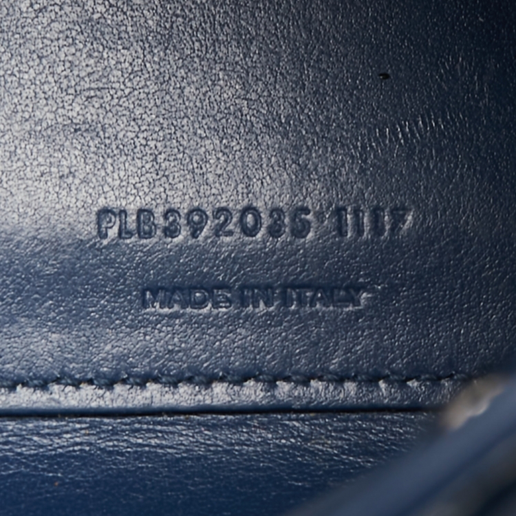 Pre Owned Saint Laurent Navy Blue Leather Nano Classic Sac De Jour Tote