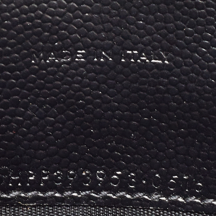 Pre Owned Saint Laurent Matelasse Leather Monogram Envelope Wallet on Chain
