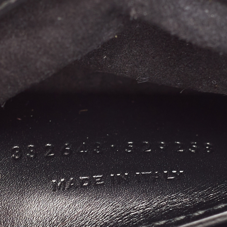 Pre Owned Saint Laurent Black Diagonal Quilt Leather Kate Monogram Clutch