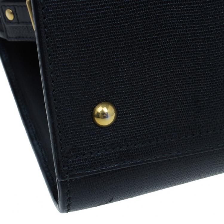 Pre Owned Saint Laurent Black Leather Medium Cabas Chyc Tote