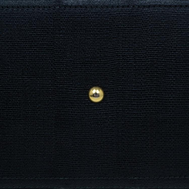 Pre Owned Saint Laurent Black Leather Medium Cabas Chyc Tote