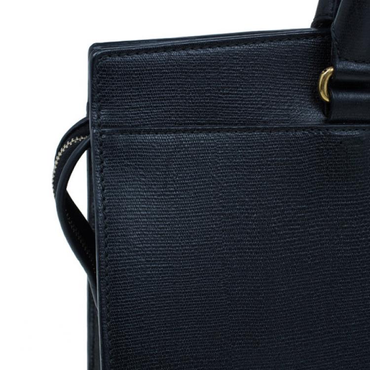 Pre Owned Saint Laurent Black Leather Medium Cabas Chyc Tote