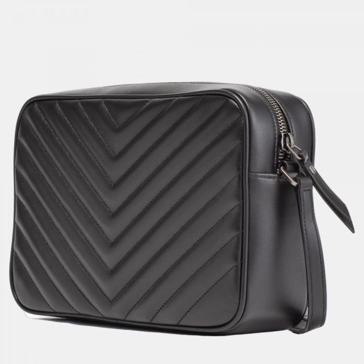 Saint Laurent Lou Camera Bag in Quilted Leather - Black - Women