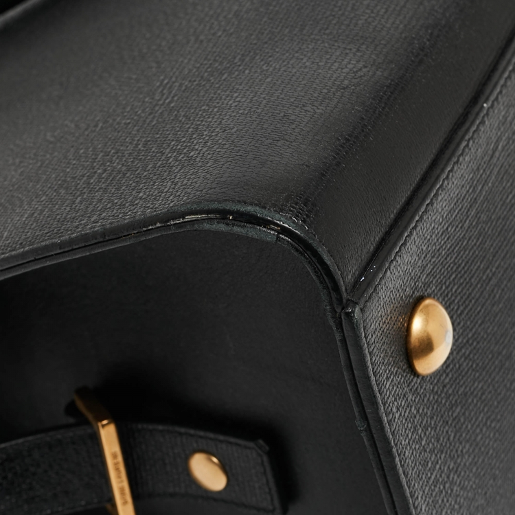 مملوكة مسبقًا Saint Laurent Black Leather Medium Cabas Y-Ligne Tote