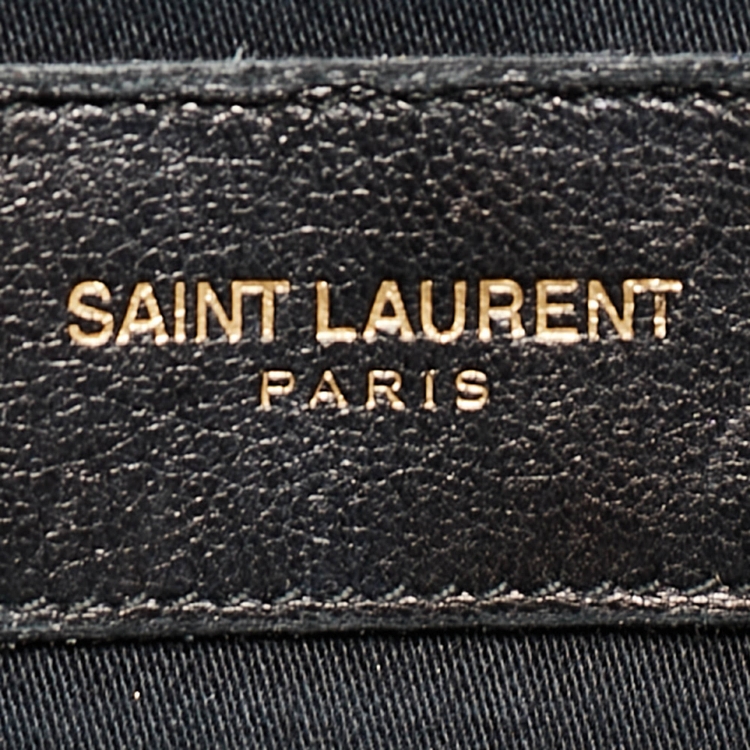 مملوكة مسبقًا Saint Laurent Black Leather Medium Cabas Y-Ligne Tote