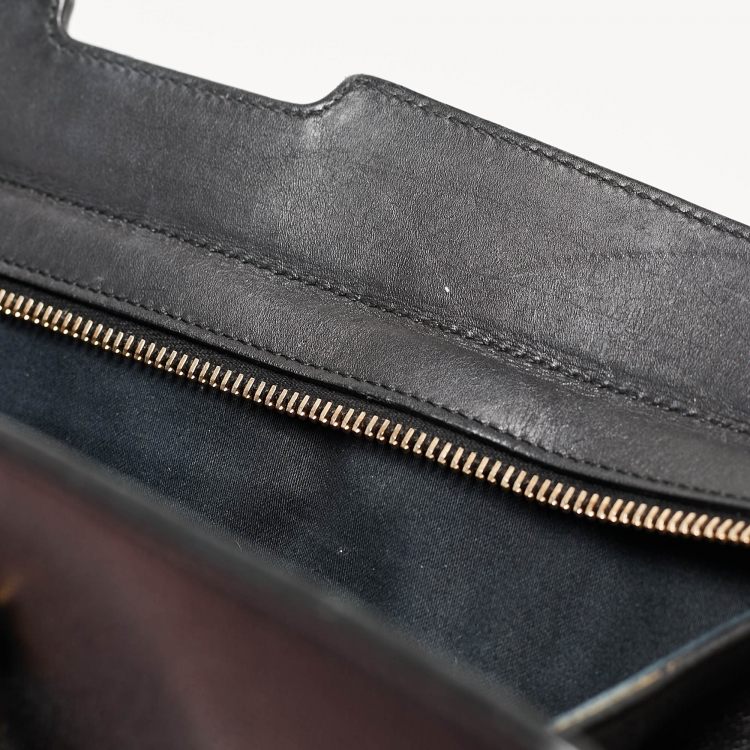 مملوكة مسبقًا Saint Laurent Black Leather Medium Cabas Y-Ligne Tote
