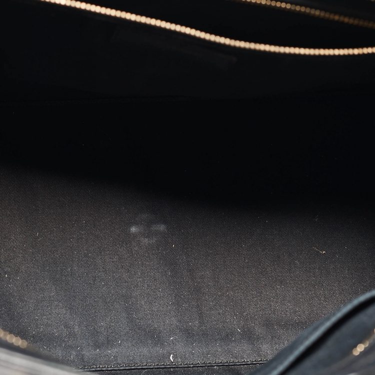 مملوكة مسبقًا Saint Laurent Black Leather Medium Cabas Y-Ligne Tote
