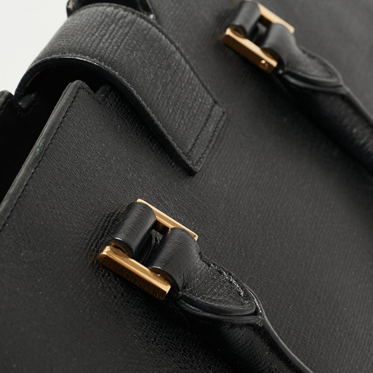 مملوكة مسبقًا Saint Laurent Black Leather Medium Cabas Y-Ligne Tote