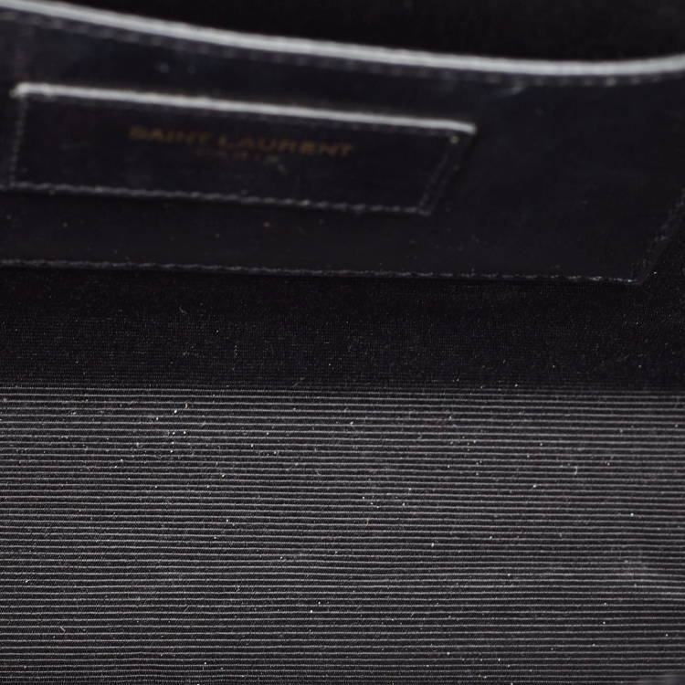 Pre Owned Saint Laurent Black Leather Medium Kate Shoulder Bag