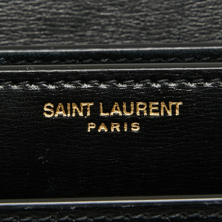 Pre Owned Saint Laurent Black Leather Large Sunset Shoulder Bag