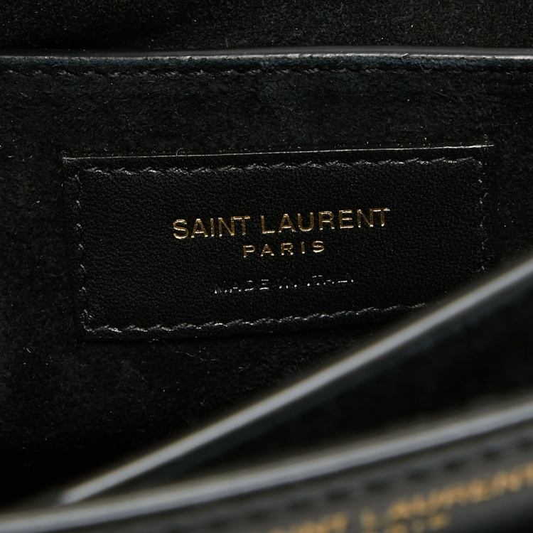 Pre Owned Saint Laurent Black Leather Large Sunset Shoulder Bag