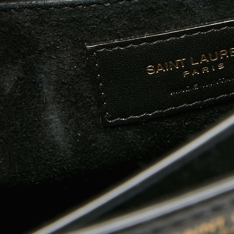 Pre Owned Saint Laurent Black Leather Large Sunset Shoulder Bag