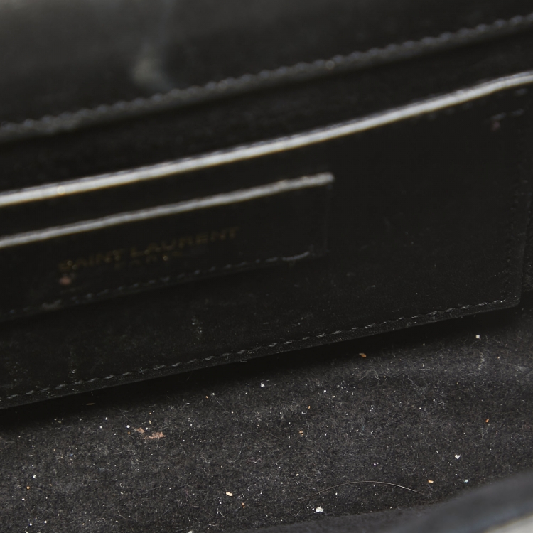 Pre Owned Saint Laurent Black Leather Small Kate Tassel Crossbody Bag