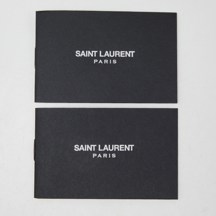 Pre Owned Saint Laurent Black Matelasse Leather Cassandra Wristlet Pouch