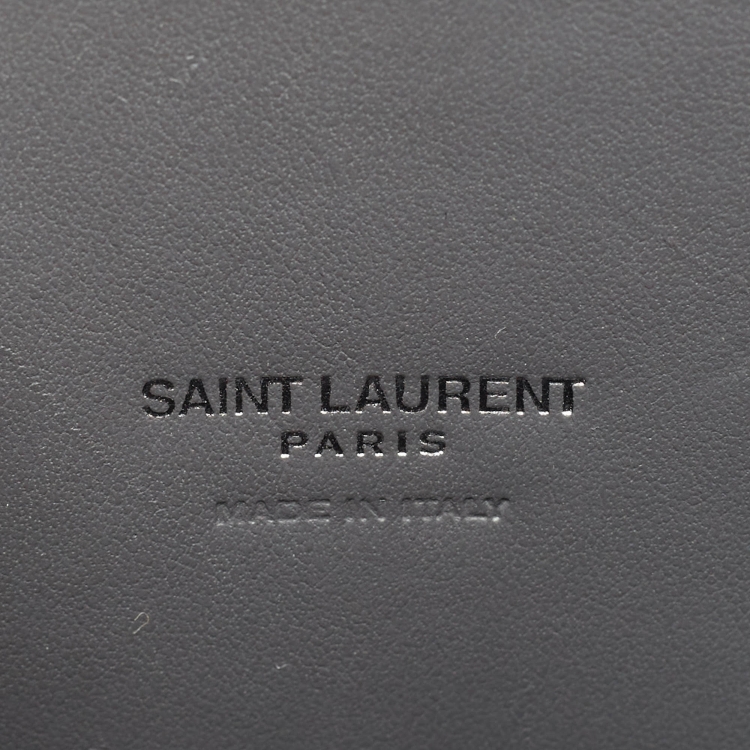 Pre Owned Saint Laurent Grey Croc Embossed Leather Baby Classic Sac De Jour Tote