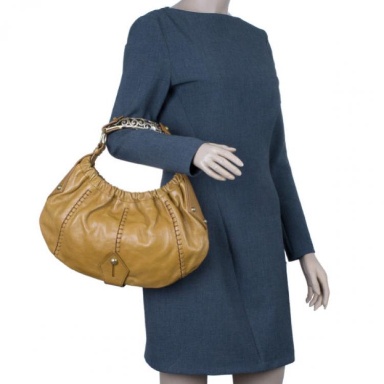 Pre Owned Saint Laurent Paris Beige Leather Hobo