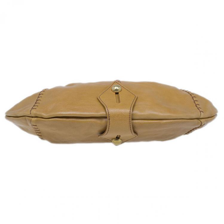 Pre Owned Saint Laurent Paris Beige Leather Hobo