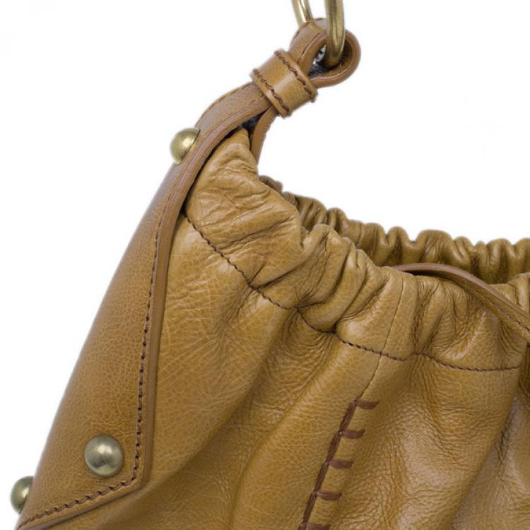 Pre Owned Saint Laurent Paris Beige Leather Hobo