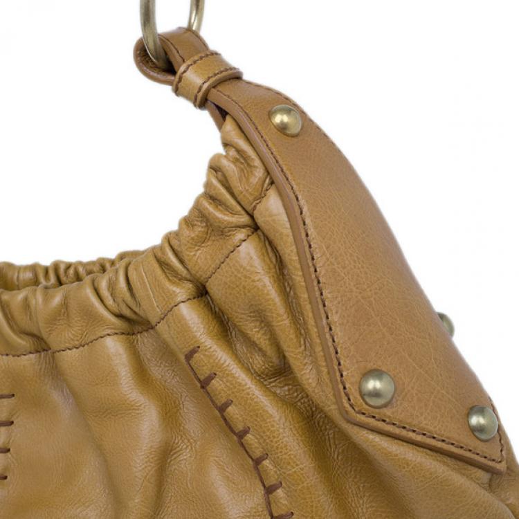 Pre Owned Saint Laurent Paris Beige Leather Hobo