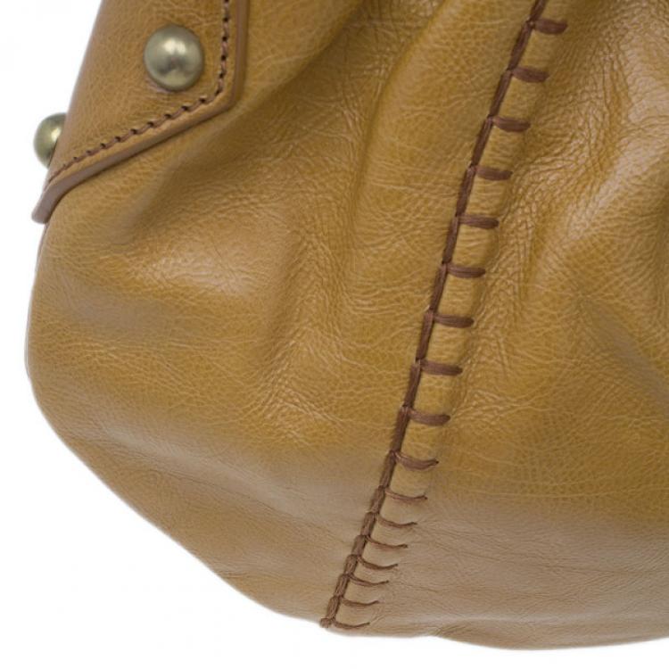 Pre Owned Saint Laurent Paris Beige Leather Hobo