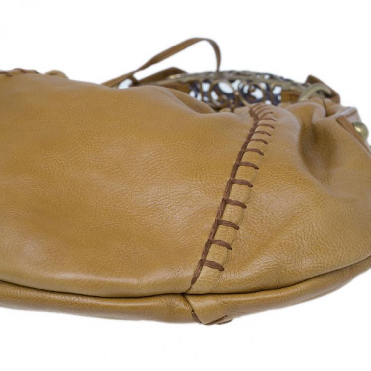 Pre Owned Saint Laurent Paris Beige Leather Hobo