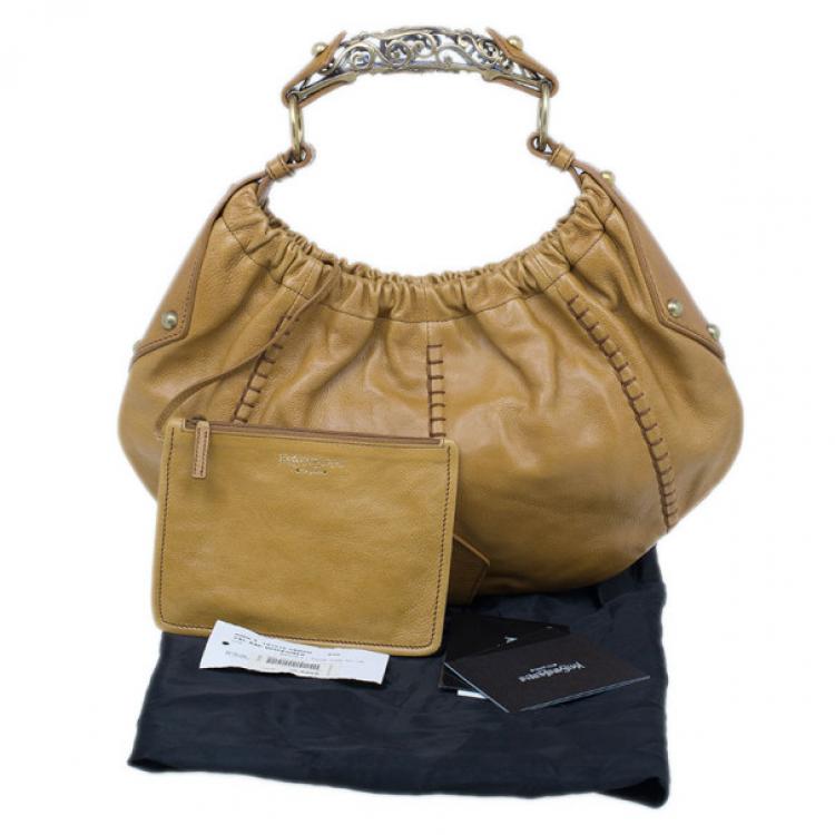 Pre Owned Saint Laurent Paris Beige Leather Hobo