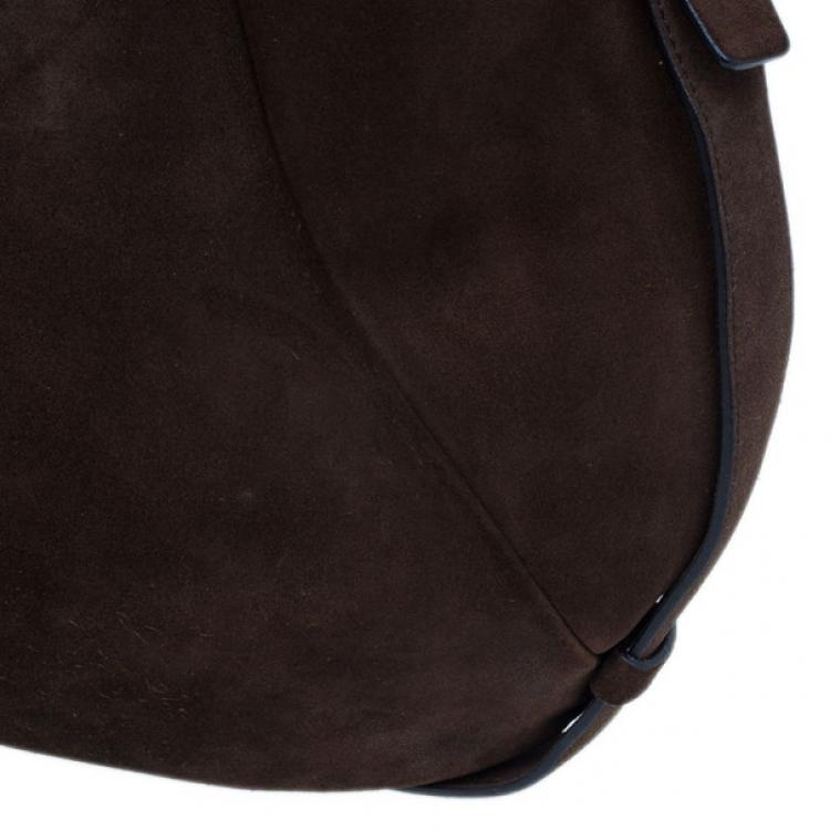 مملوكة مسبقًا Saint Laurent Paris Brown Suede Small Mombasa Hobo