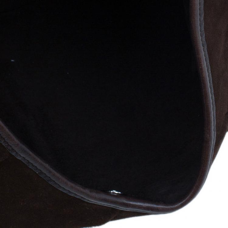 مملوكة مسبقًا Saint Laurent Paris Brown Suede Small Mombasa Hobo